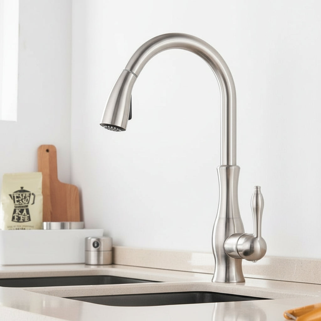 Küchenarmatur mit ausziehbarem Brausekopf für moderne Küchen 0
