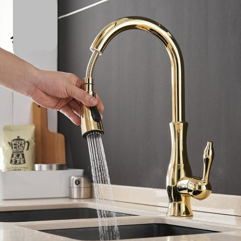 Küchenarmatur mit ausziehbarem Brausekopf für moderne Küchen 6