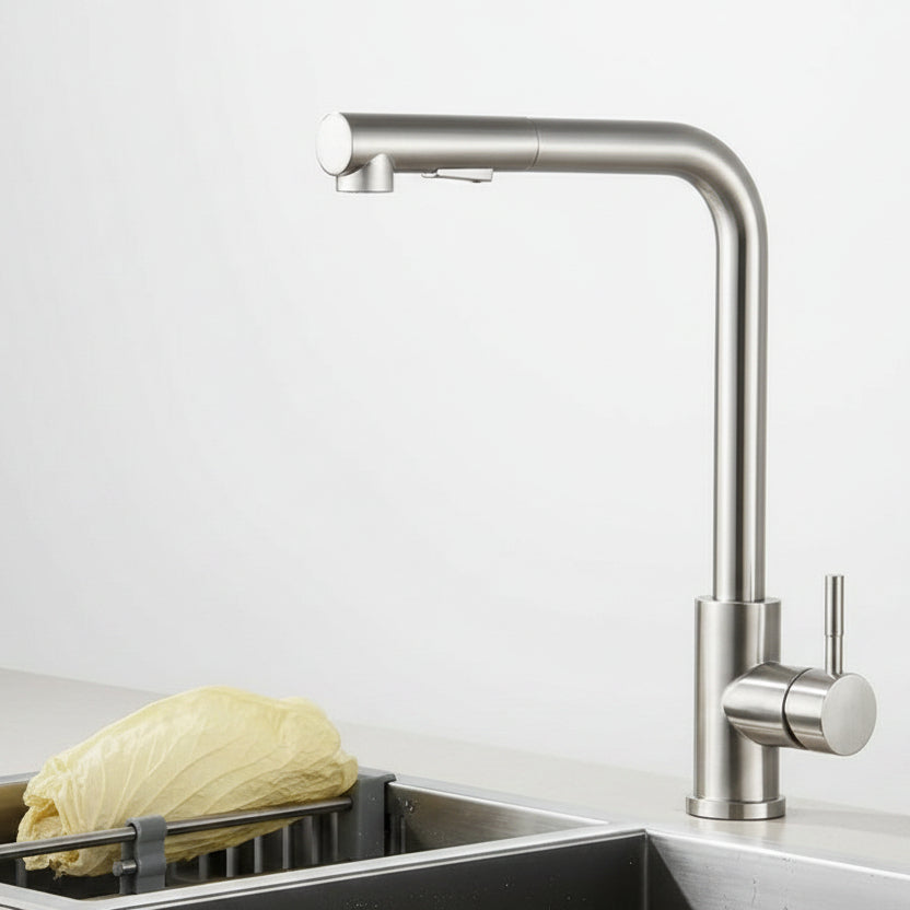 Küchenarmatur mit ausziehbarem Kopf und 2 Wassermodi 0