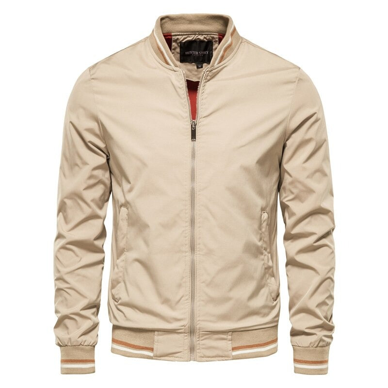 Variant image for Herren Jacke Schwarz Bomberjacke Stilvoll Polyester Strapazierfähig-21