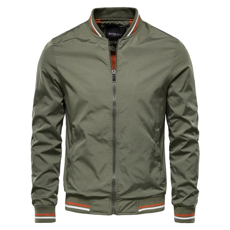 Variant image for Herren Jacke Schwarz Bomberjacke Stilvoll Polyester Strapazierfähig-14