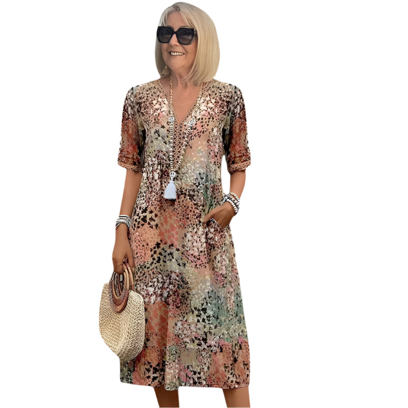 Lässiges, leichtes Sommerkleid im Boho-Stil für Damen 0