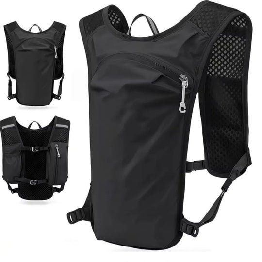 Laufsport Rucksack mit Taschen und Reflexelementen 0