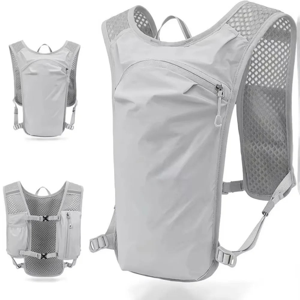 Laufsport Rucksack mit Taschen und Reflexelementen 1