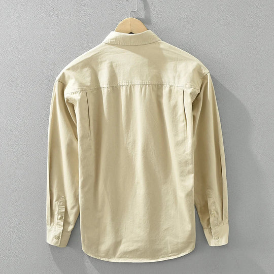 Herren Hemden Langarm Patchwork Baumwolle für Lässigen Stil 3