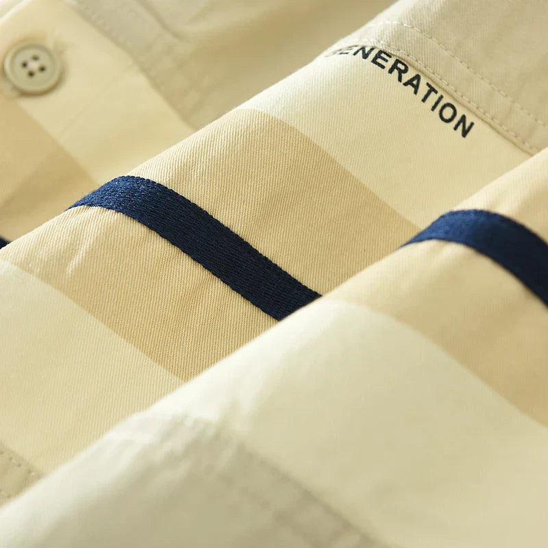 Herren Hemden Langarm Patchwork Baumwolle für Lässigen Stil 5