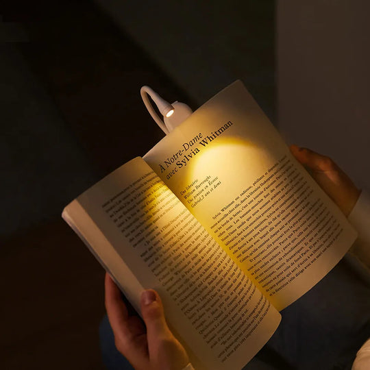 Leselampe Bett Mit Clip und Dimmbarem Licht für Bücher – Flexible 360° Leselampe für Nachtlesen und Reisen 0