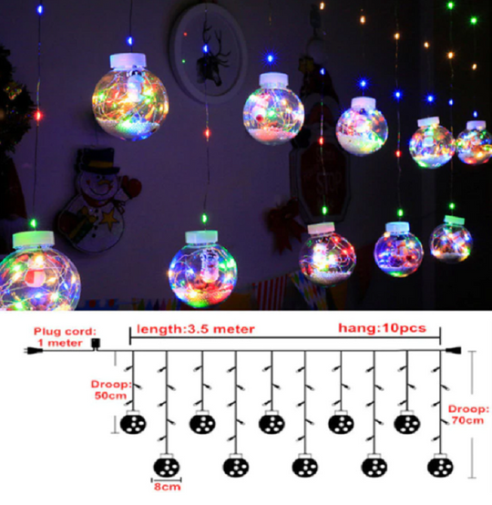 Lichterkette Weihnachtsbaum mit Fernbedienung - LED Lichterkette für Weihnachtsbeleuchtung Außen und Innen 4