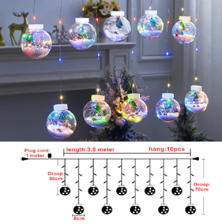 Lichterkette Weihnachtsbaum mit Fernbedienung - LED Lichterkette für Weihnachtsbeleuchtung Außen und Innen 5