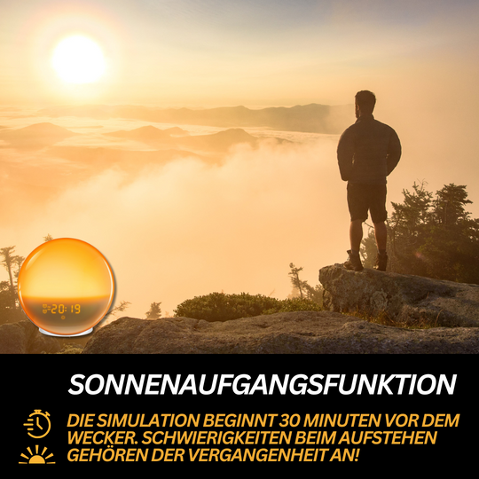 Lichtwecker mit Sonnenaufgangssimulation und Radiowecker für einen Sanften Start in den Tag 2