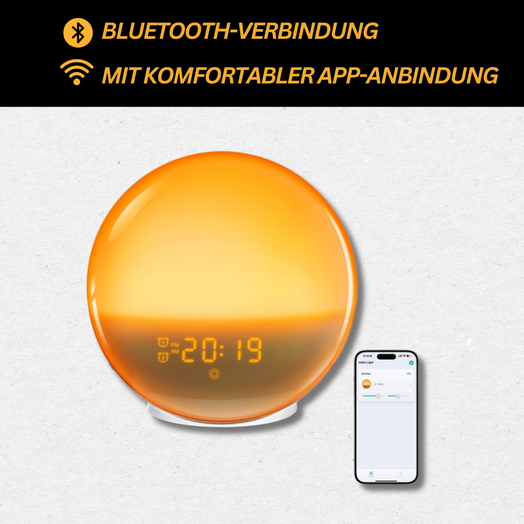 Lichtwecker mit Sonnenaufgangssimulation und Radiowecker für einen Sanften Start in den Tag 6