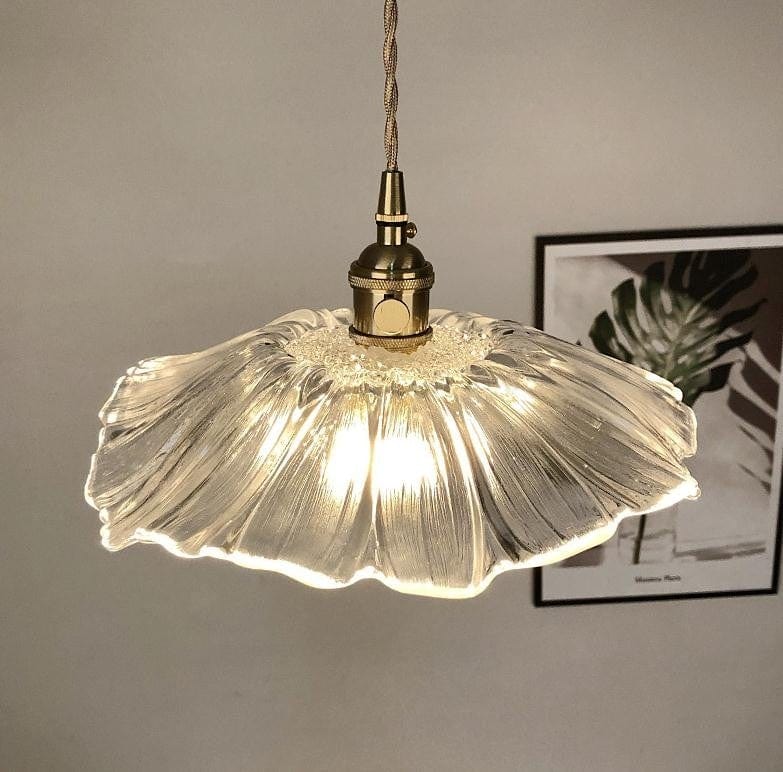 Lotus Glasleuchte mit Blütenblatt Design für Stimmungsvolle Beleuchtung 8