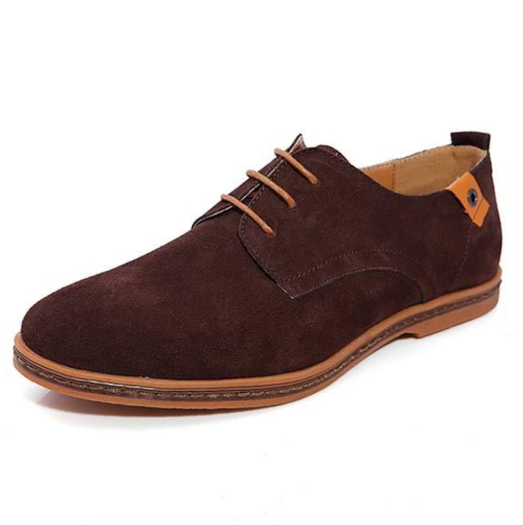Herren Lederschuhe Elegante Wildlederschuhe in Braun für Büro und Freizeit-1