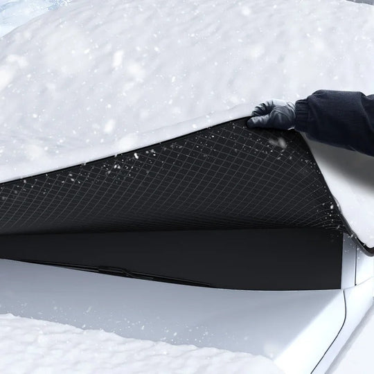 Magnetische Autoabdeckung für ganzjährigen Schutz - Auto Abdeckplane Winter, Wetterfest, Universelle Passform 3