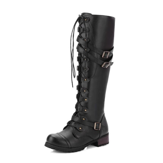 Damen Stiefel Kniehoch Wasserdicht Synthetisches Leder 2