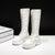 Damen Kniehohe Stiefel Eleganter Stil Kunstleder 2