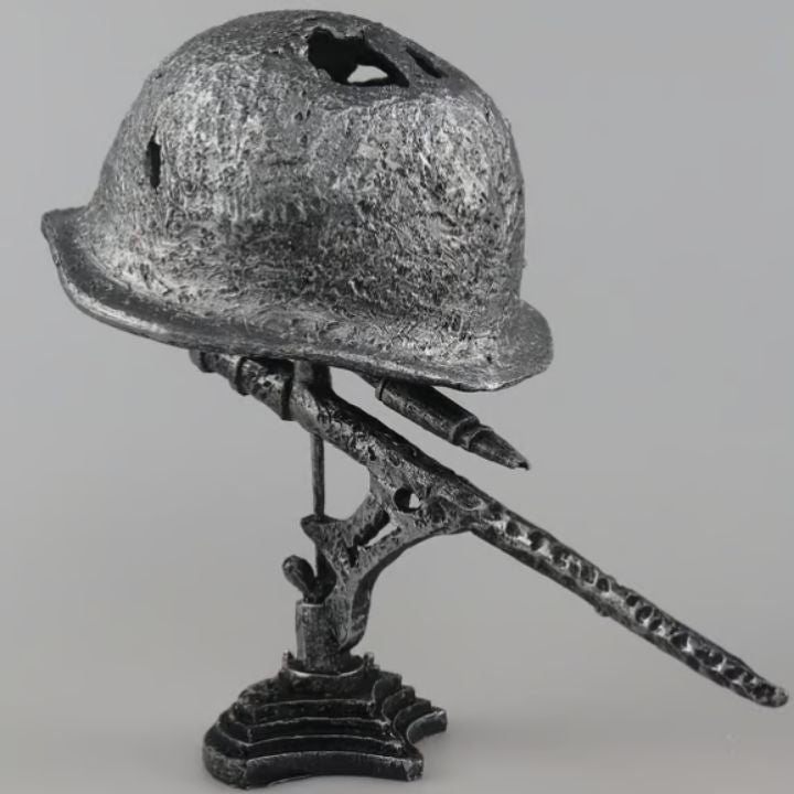 Männer Tischlampe Vintage Stahlhelm Design mit Warmem LED Licht 4
