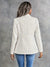 Damen Blazer Tailliert Beige Tweed Eleganter Schnitt-3