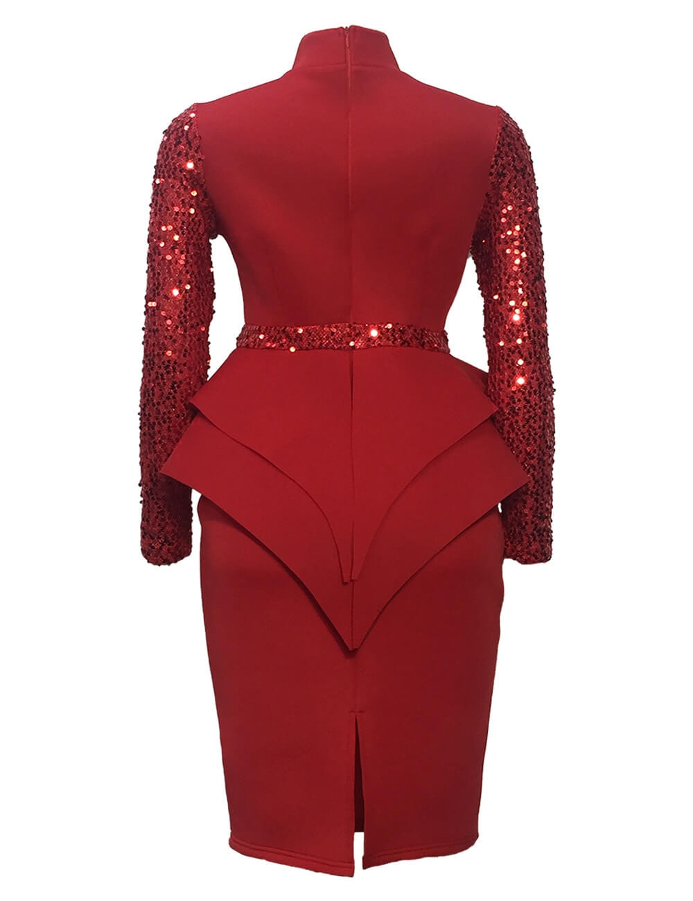 Midi-Bodycon-Paillettenkleid