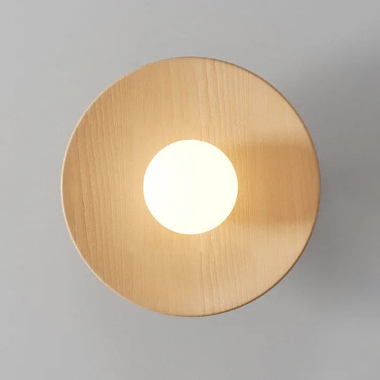 Moderne Deckenlampe Holz Kugel Hängelampe für Wohnzimmer - Minimalistische LED Deckenleuchte 4