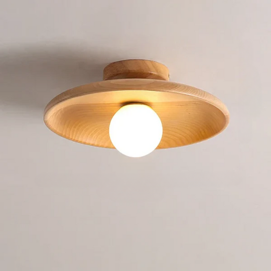 Moderne Deckenlampe Holz Kugel Hängelampe für Wohnzimmer - Minimalistische LED Deckenleuchte 6