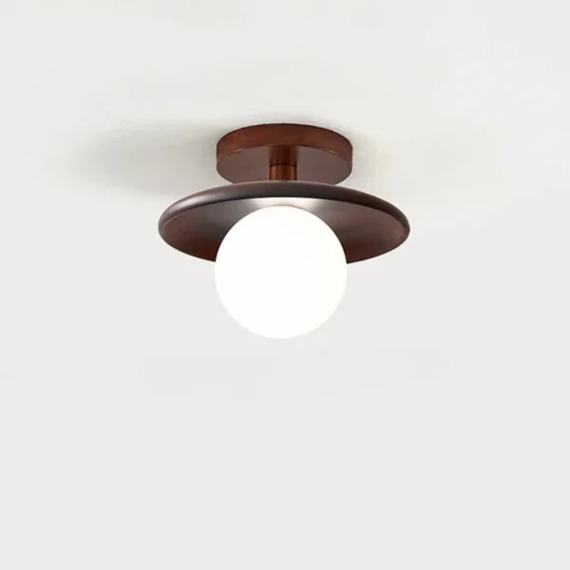 Moderne Deckenlampe Holz Kugel Hängelampe für Wohnzimmer - Minimalistische LED Deckenleuchte 8