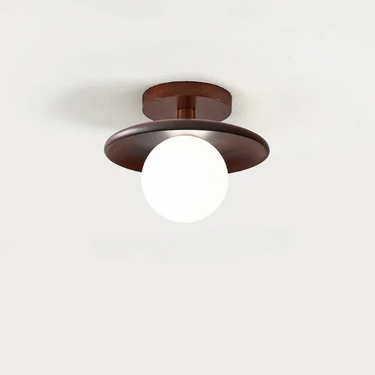 Moderne Deckenlampe Holz Kugel Hängelampe für Wohnzimmer - Minimalistische LED Deckenleuchte 8
