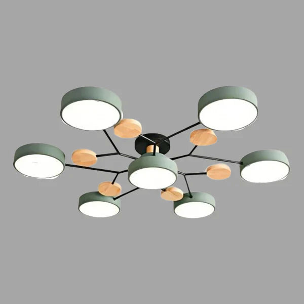 Moderne LED Deckenleuchte Schwarz im Skandinavischen Stil mit Verstellbaren Armen für Wohnzimmer 0