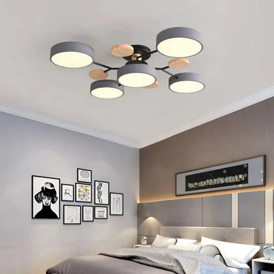Moderne LED Deckenleuchte Schwarz im Skandinavischen Stil mit Verstellbaren Armen für Wohnzimmer 5