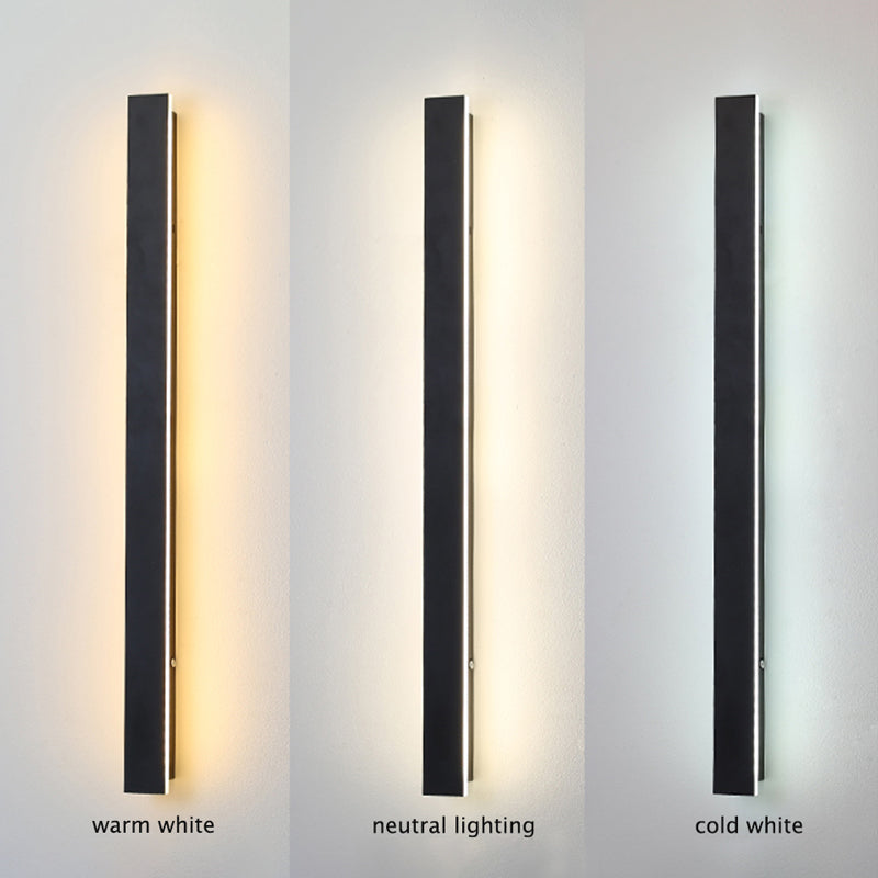 Moderne LED Wandleuchte Innen Außen Minimalistisches Design Schwarz 6
