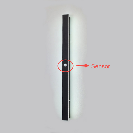 Moderne LED Wandleuchte Innen Außen Minimalistisches Design Schwarz 7