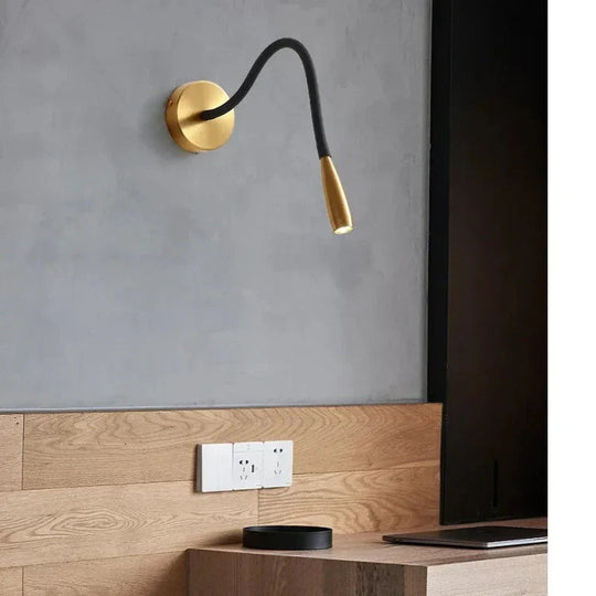 Moderne LED Wandleuchte Schwarz mit Flexiblem Arm für Wohnzimmer und Schlafzimmer 0