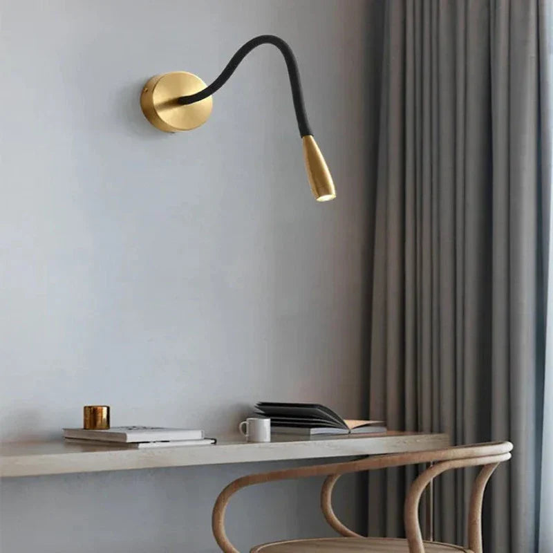 Moderne LED Wandleuchte Schwarz mit Flexiblem Arm für Wohnzimmer und Schlafzimmer 2