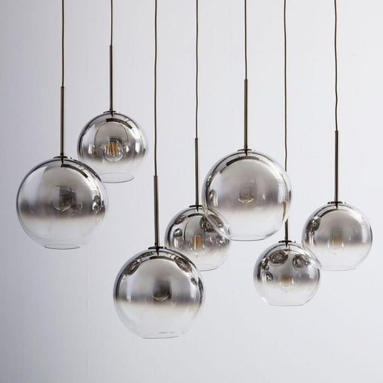 Moderne Pendelleuchte mit Glaskugel für Esszimmer und Wohnräume 2