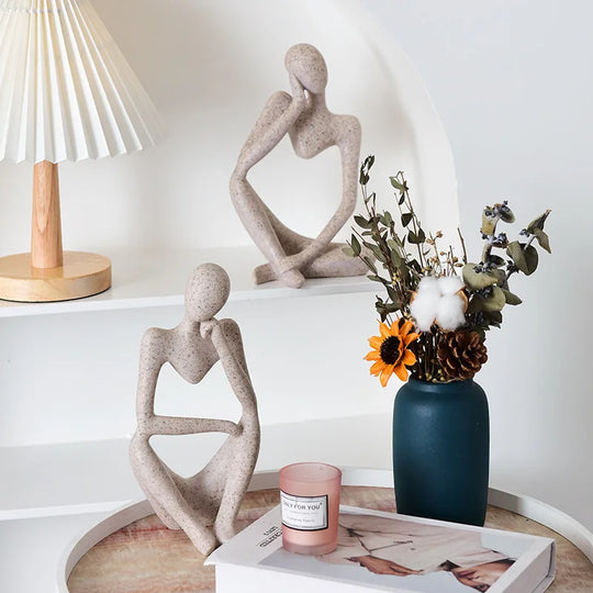 Moderne Skulptur Frau Figur für Büro und Zuhause 4