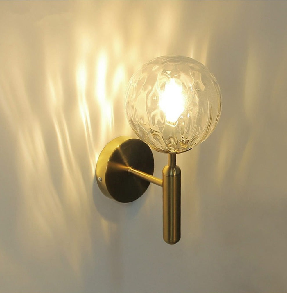 Moderne Wandleuchte Innen mit Glaskugel Design für Schlafzimmer und Flure 8