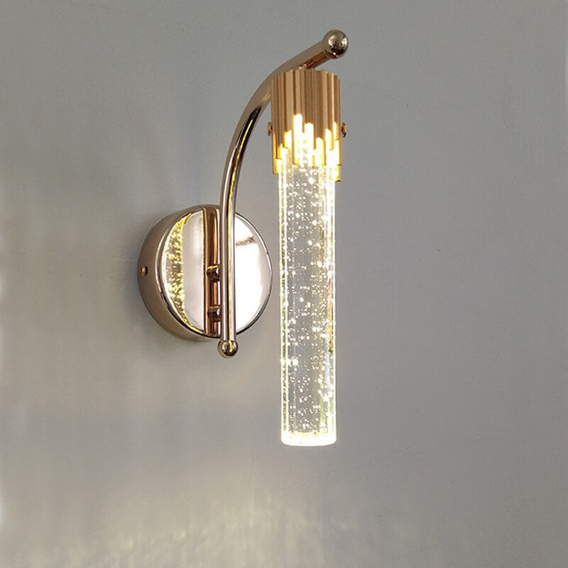 Moderne Wandleuchte Innen mit Kristall und Goldakzenten, LED Wandleuchte für stilvolle Räume 0