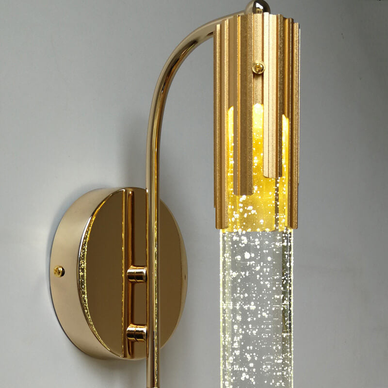 Moderne Wandleuchte Innen mit Kristall und Goldakzenten, LED Wandleuchte für stilvolle Räume 3