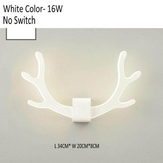 Moderne Wandleuchte Mit Bewegungssensor Im Hirschhorn-Design Für Innenräume 8
