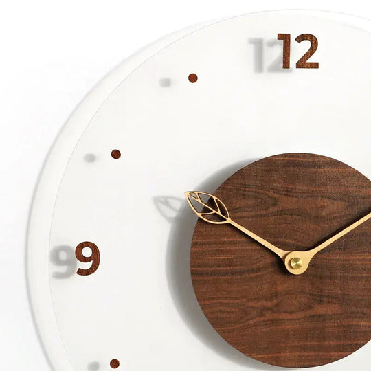 Moderne Wanduhr mit Holzoberfläche 6