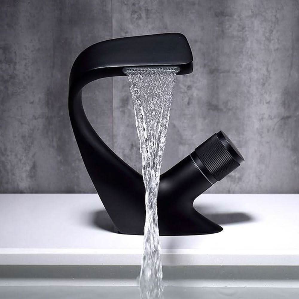Moderne Waschtischarmatur Wasserfall-Design für stilvolle Badezimmer Armaturen Bad 0