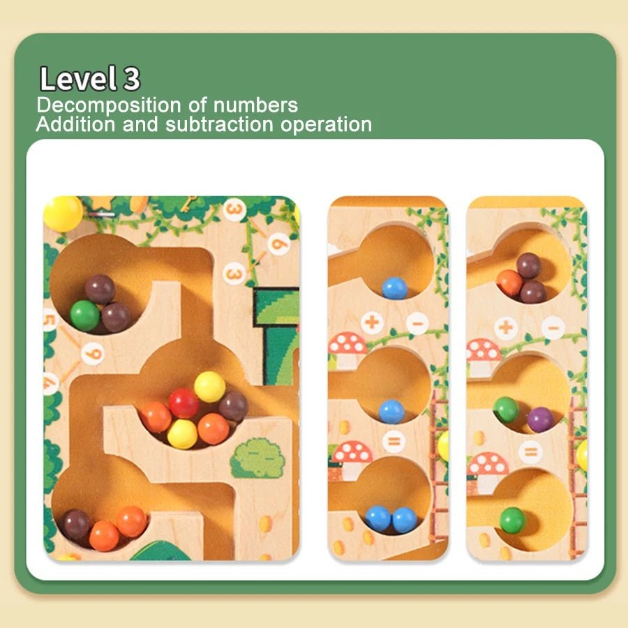 Montessori Magnetlabyrinth für Kinder – Lernspiel mit Zahlen und Farben 5