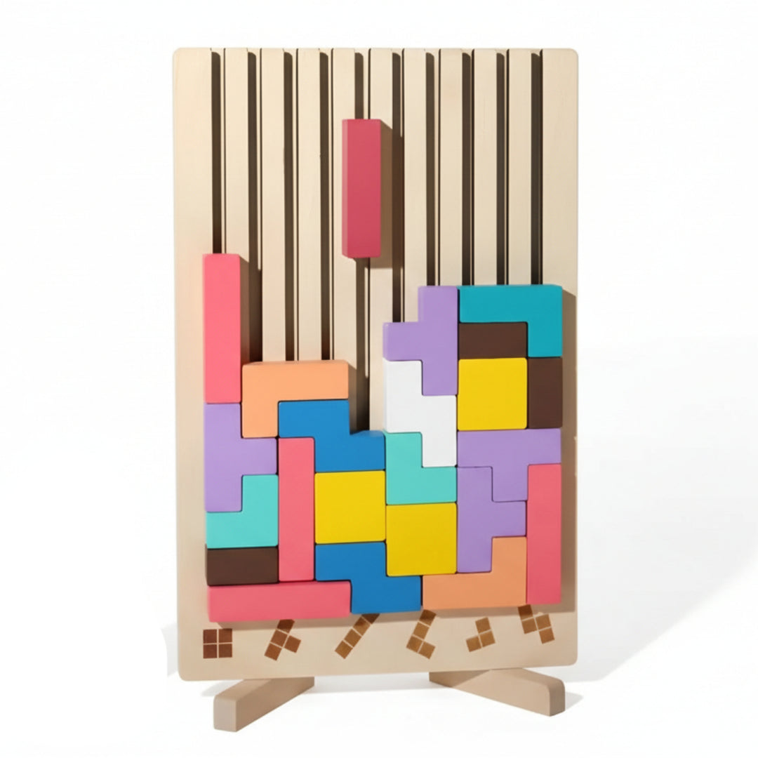Montessori Stapelspiel Holzspielzeug für Kinder, Fördert Kreativität und Feinmotorik 5