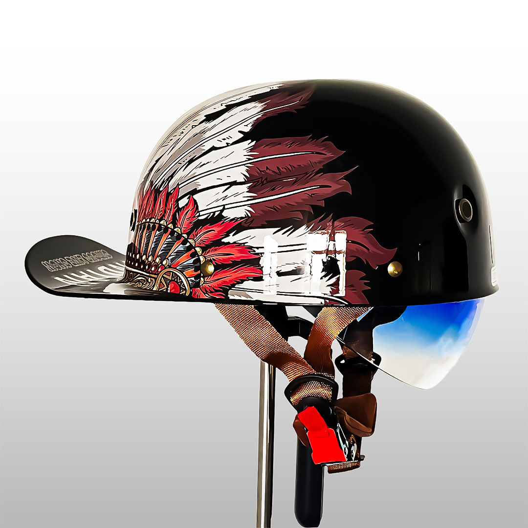 Motorradhelm im Baseball-Cap Look für Herren 10