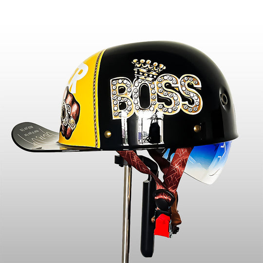 Motorradhelm im Baseball-Cap Look für Herren 12