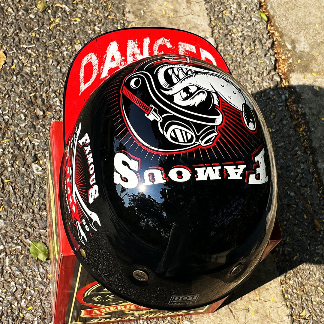 Motorradhelm im Baseball-Cap Look für Herren 2