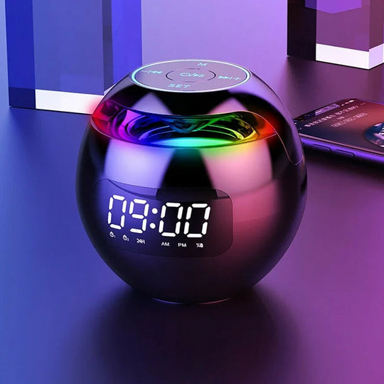 Multifunktionale Weckeruhr mit Bluetooth Lautsprecher und Nachtlicht 1