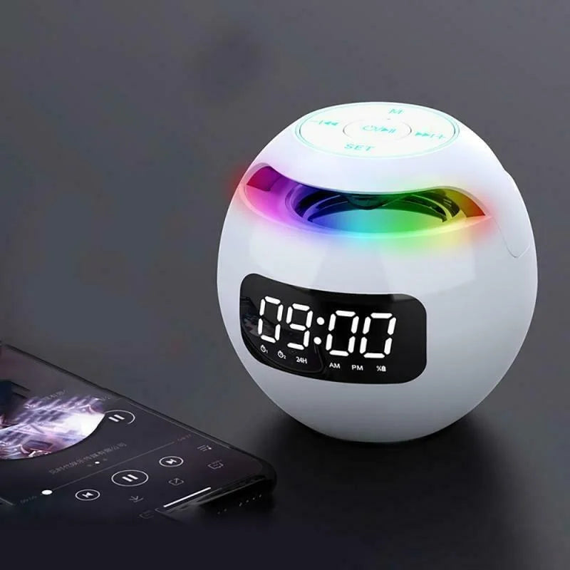 Multifunktionale Weckeruhr mit Bluetooth Lautsprecher und Nachtlicht 2