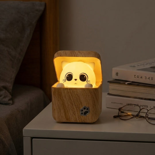 Nachtlicht Kinder Peekaboo Katzenlampe Dimmbar für Schlafzimmer und Kinderzimmer 0