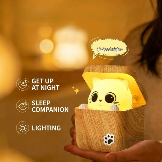 Nachtlicht Kinder Peekaboo Katzenlampe Dimmbar für Schlafzimmer und Kinderzimmer 3